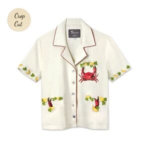 Tombolo ‘Just a Pinch’ crop cut shirt, like new!